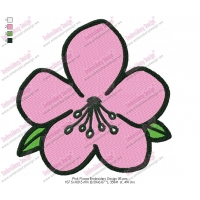Pink Flower Embroidery Design 05